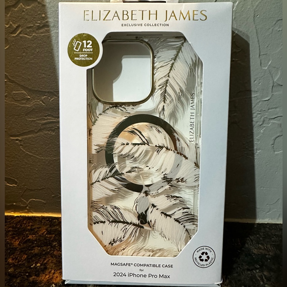 Elizabeth James Feather Design iPhone 16 Pro Max Case